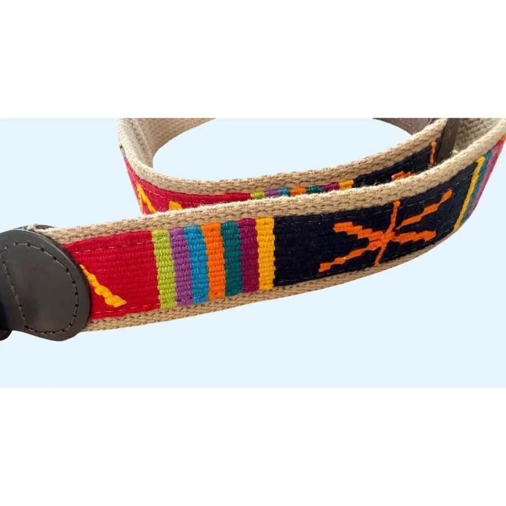 A TAIL WE CAN WAG Handmade Guatemalan Woven Leather Belt